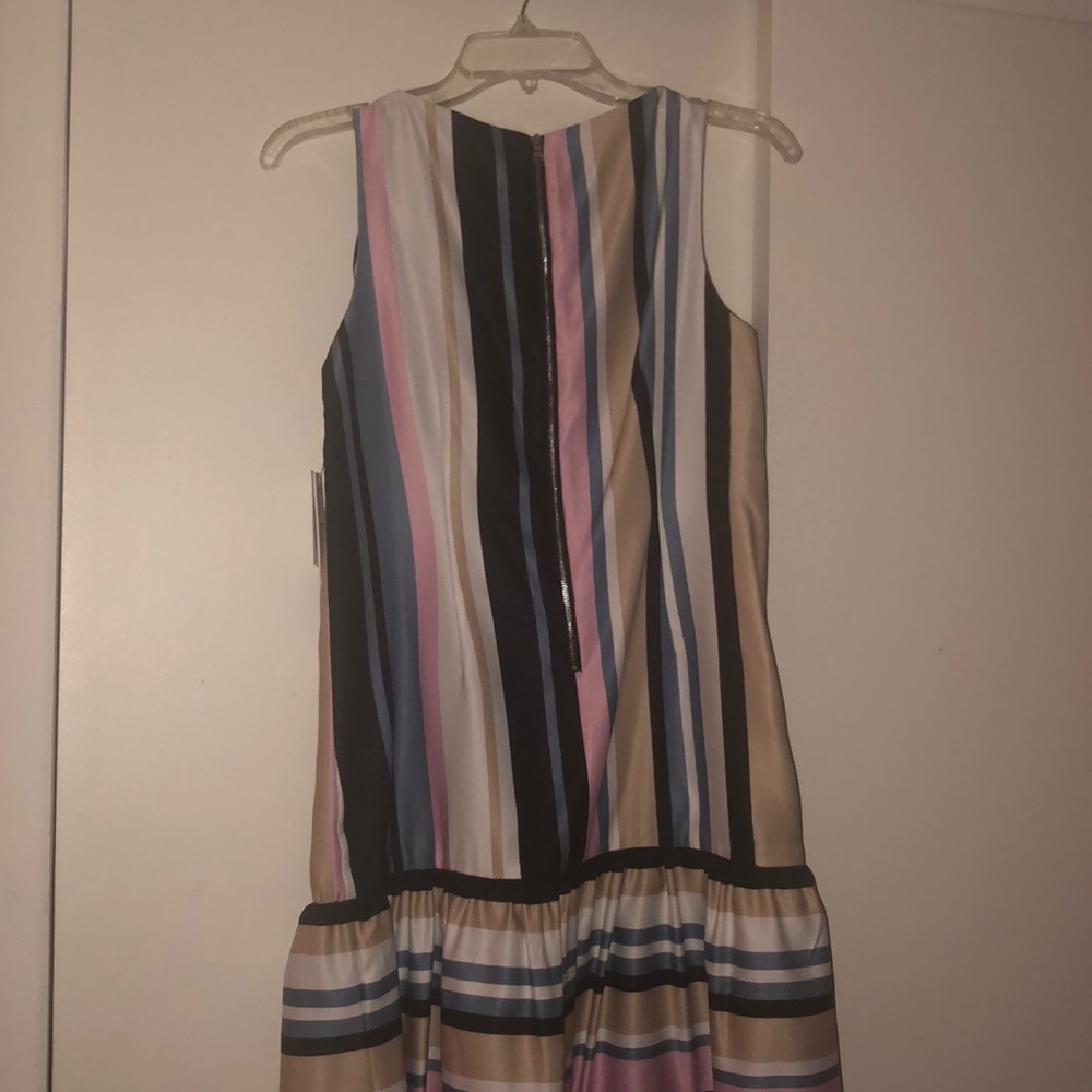 Nicole Miller Striped Flared Mini Dress - Picture 6 of 7